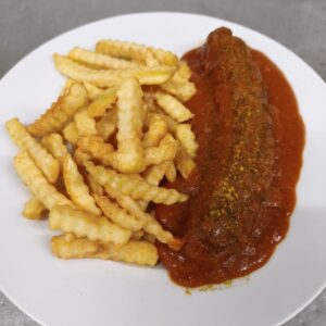 Currywurst mit Pommes Frites